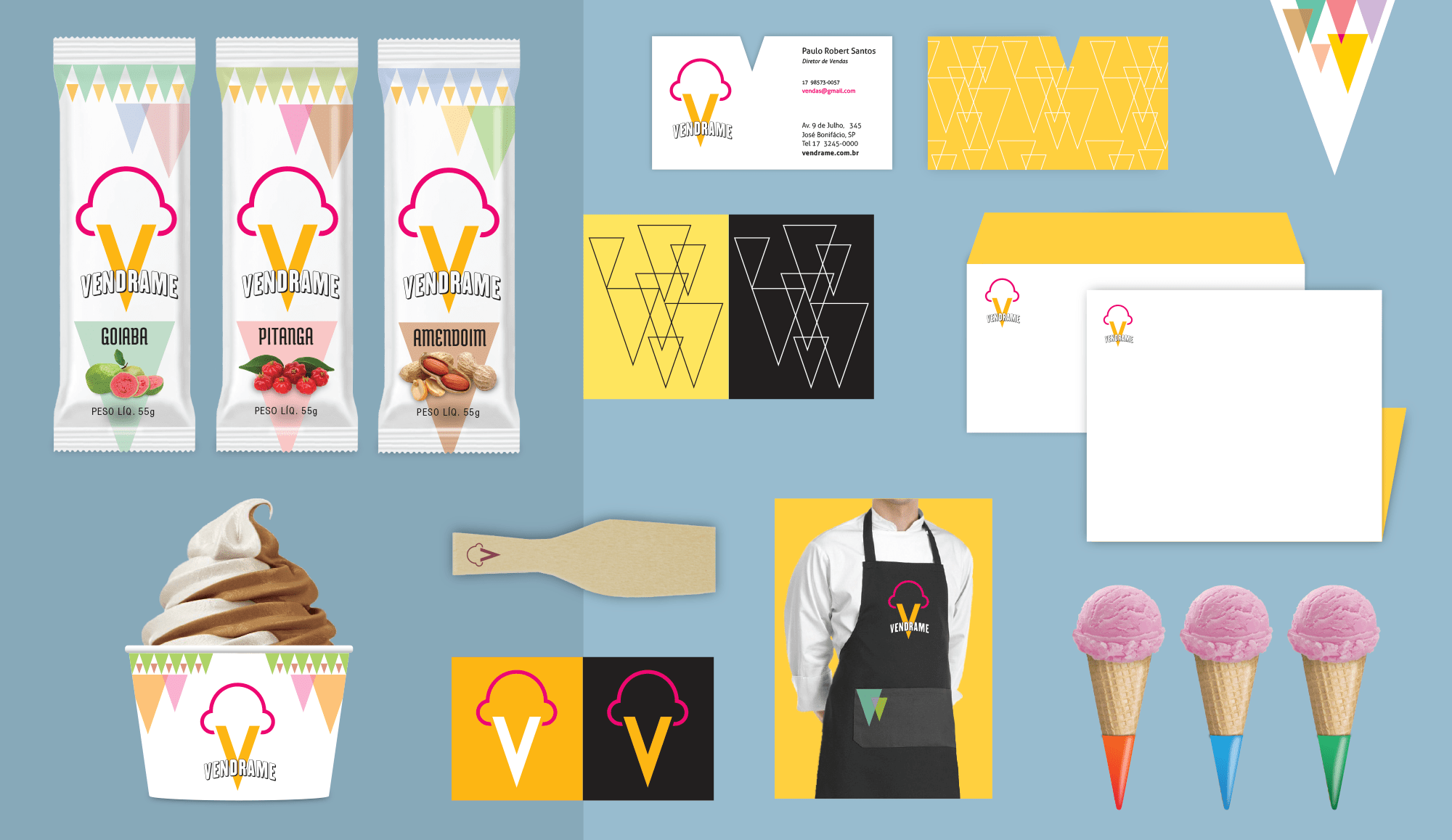 Sorveteria Vendrame - Identidade visual